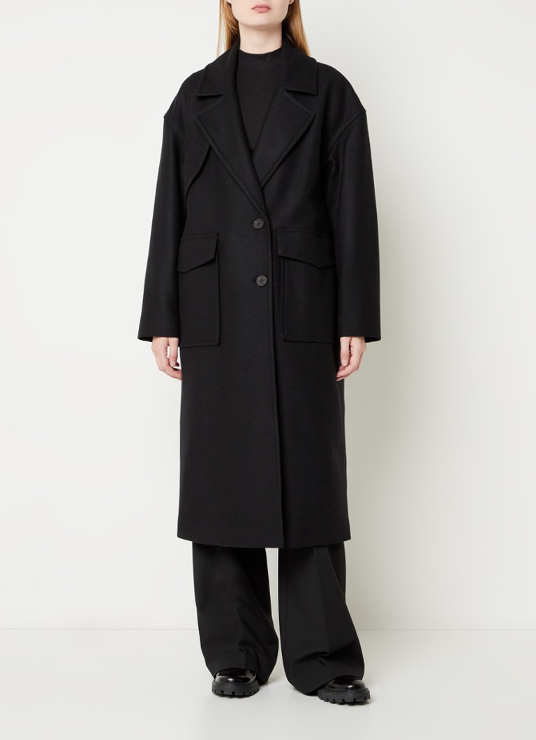 OXMO OXJuna Winterjas voor dames, parka, mantel met capuchon, elastiek, zakken met ritssluiting, zijdelingse ritssluitingen, regular fit, Insignia Blauw (194010), S