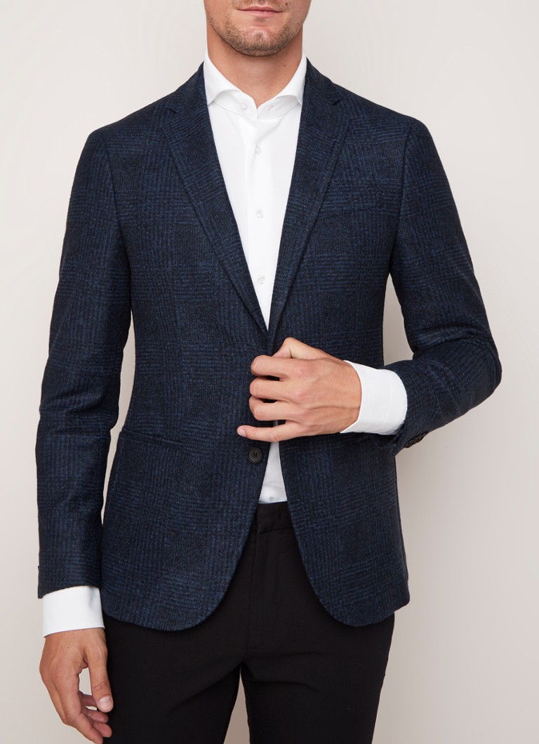 HUGO BOSS - Norwin slim fit colbert in wolblend  - Donkerblauw