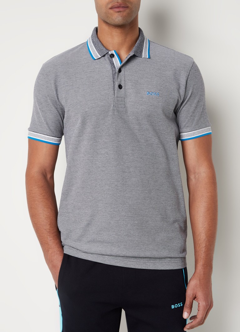 HUGO BOSS Paddy Regular Fit Polo Van Piqué Katoen Met Getipte Boorden 7345013593 734501502600000