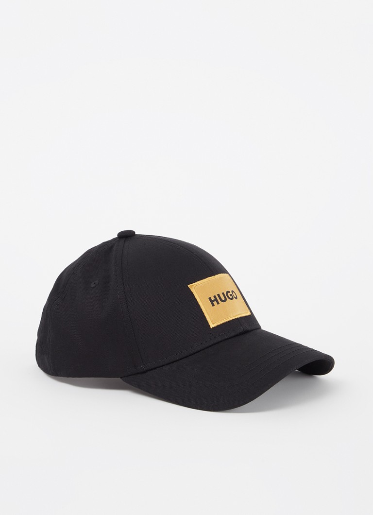 HUGO BOSS - Pet met logo borduring - Zwart