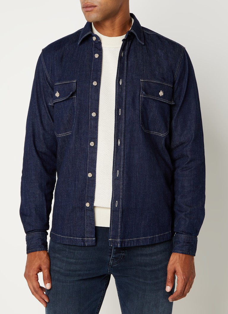 NN.07 Wilas overshirt van linnen met borstzakken • Donkerbeige • de