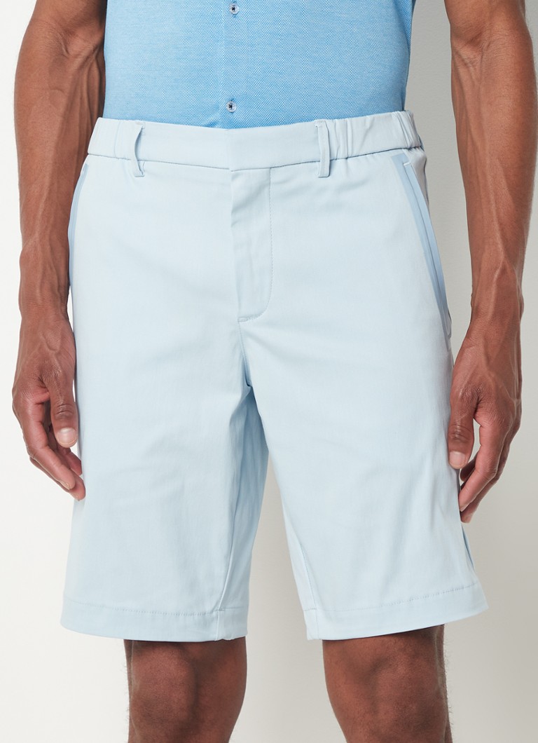 HUGO BOSS - S_Liem straight fit korte pantalon met steekzakken - Lichtblauw