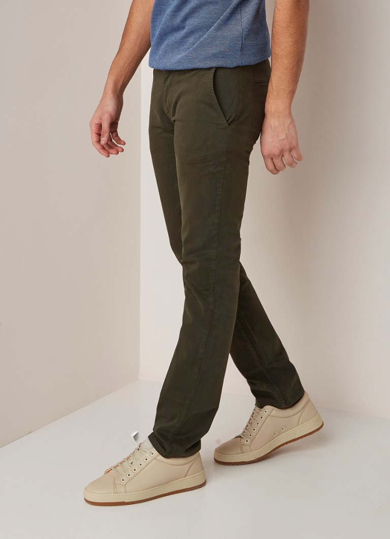 HUGO BOSS - Schino slim fit chino met stretch - Donkergroen