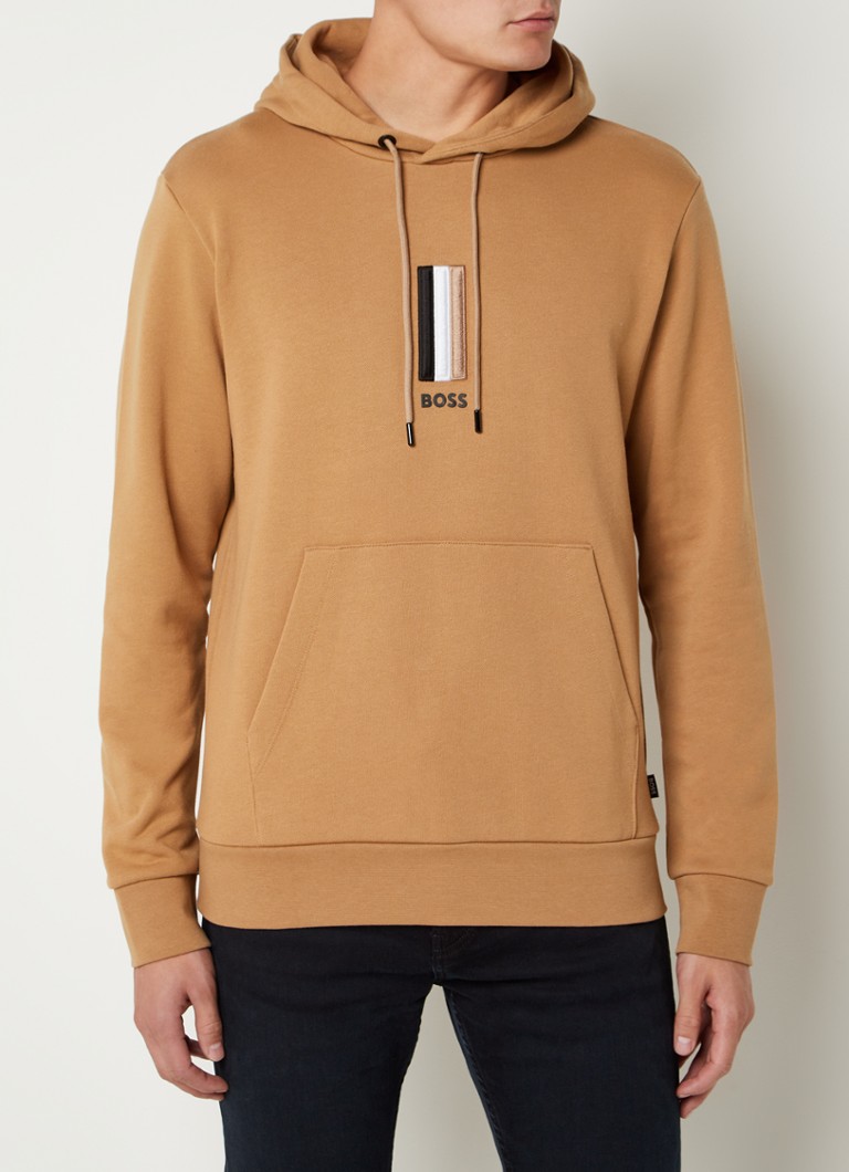 boss hoodie camel