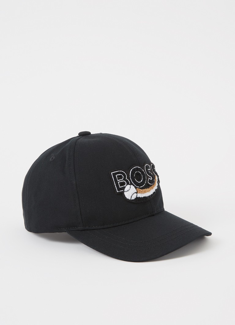 HUGO BOSS - Siras pet met logo  - Zwart