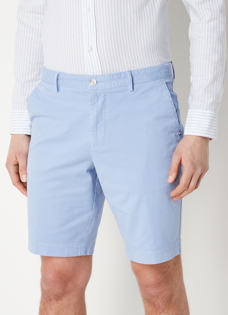 HUGO BOSS Slice slim fit korte broek met steekzakken • Blauw • de Bijenkorf