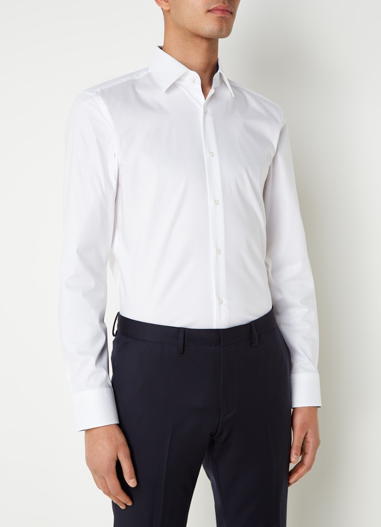 HUGO BOSS Slim fit overhemd met • Wit • de Bijenkorf