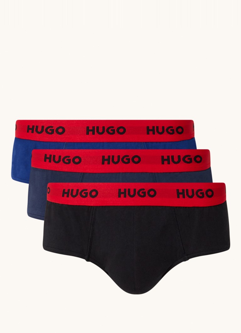 HUGO BOSS Slip met logoband in 3pack • Donkerblauw • de Bijenkorf