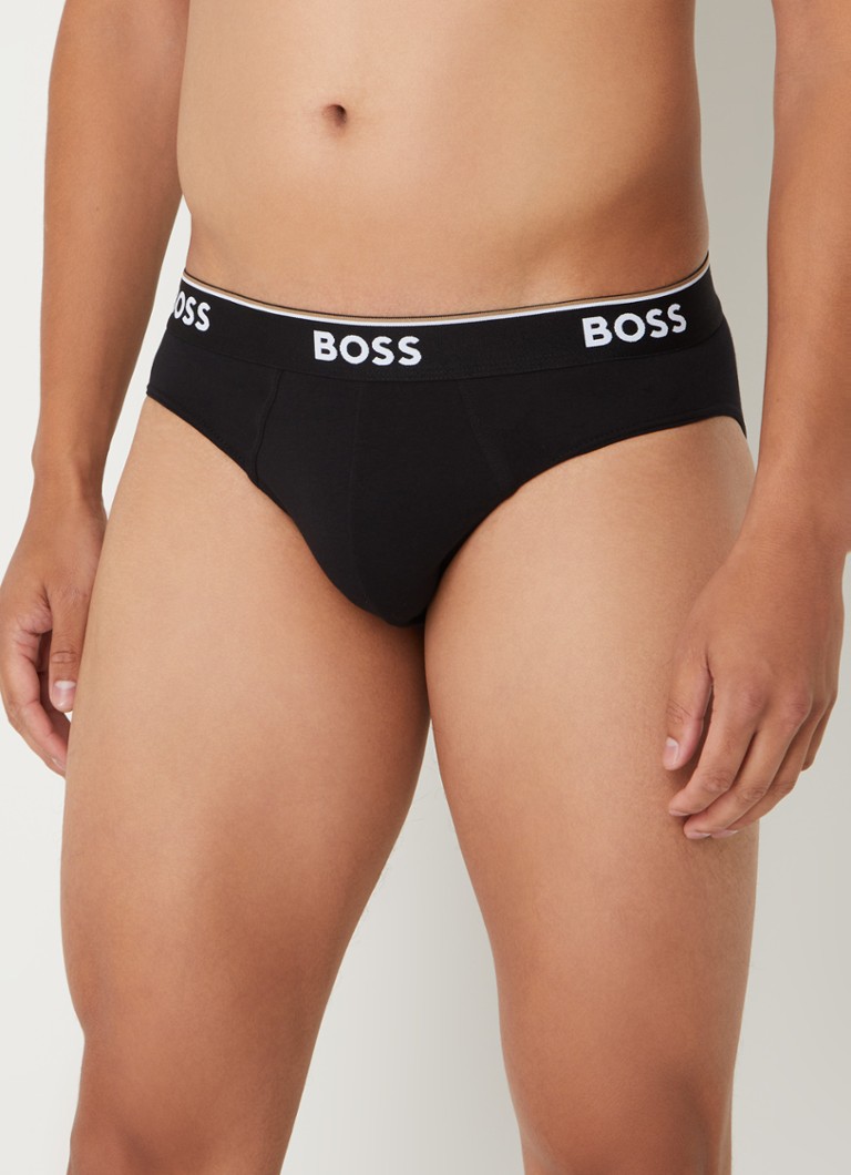 HUGO BOSS Slip met logoband in 3pack • Bronsgroen • de Bijenkorf
