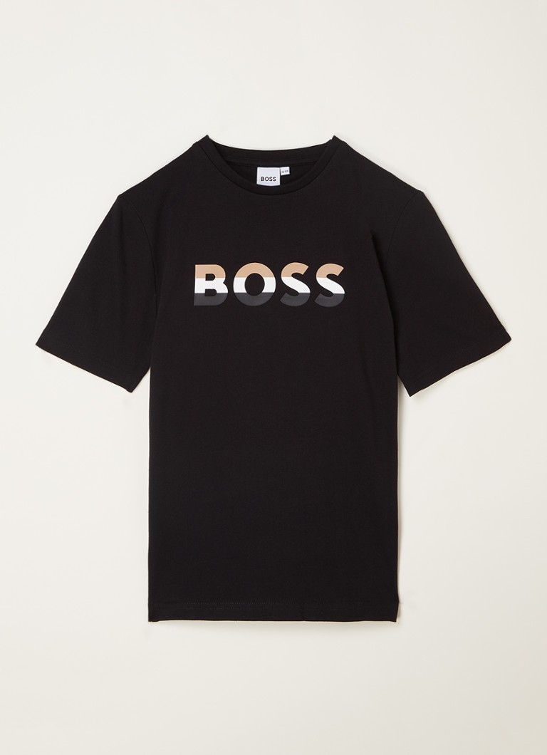 HUGO BOSS - T-shirt met logoprint - Zwart
