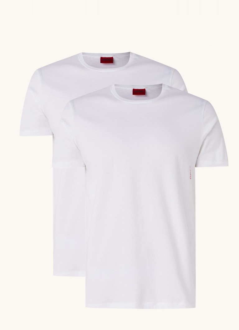 HUGO BOSS - T-shirt met ronde hals in 2-pack - Wit