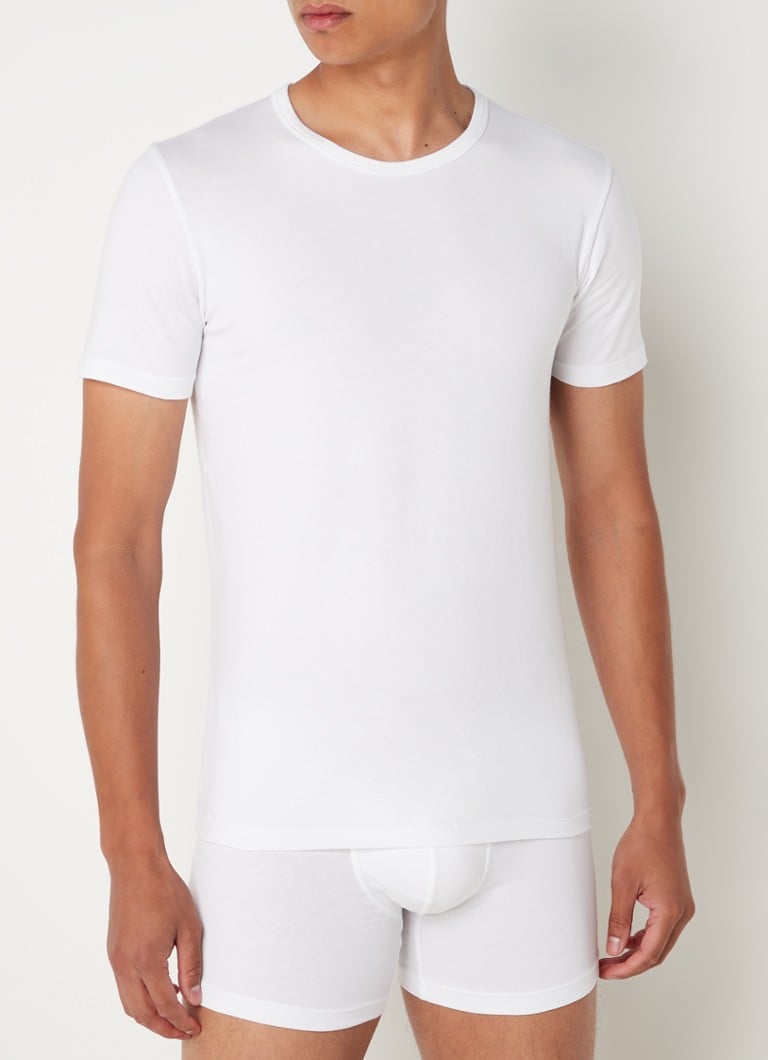 HUGO BOSS - T-shirt met stretch in 2-pack - Wit