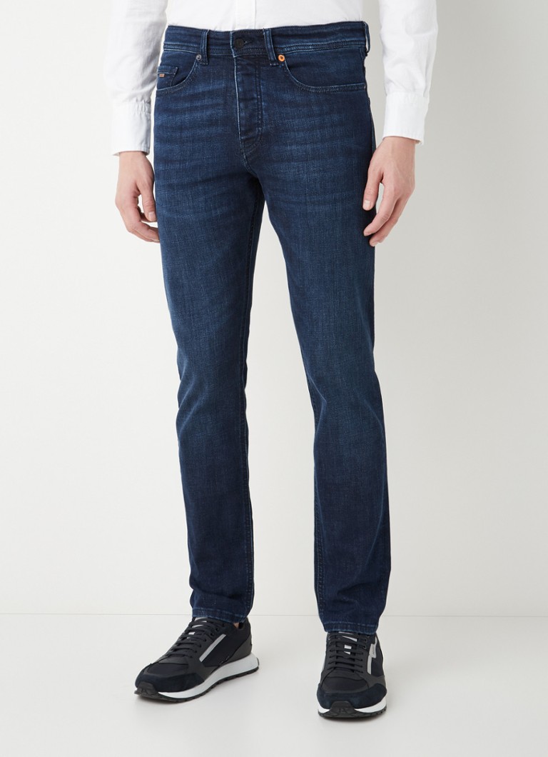 HUGO BOSS Taber tapered fit jeans met stretch • Indigo • de Bijenkorf