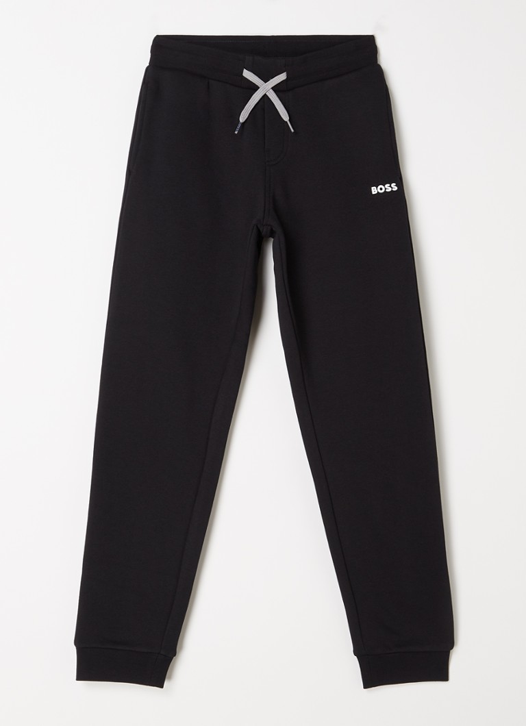 HUGO BOSS - Tapered fit joggingbroek met logo - Zwart