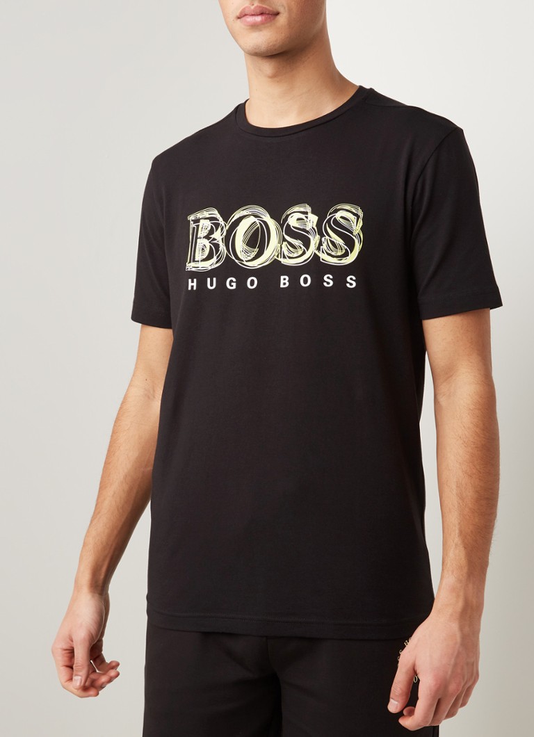 HUGO BOSS Tee Tshirt met logoprint • Zwart • de Bijenkorf