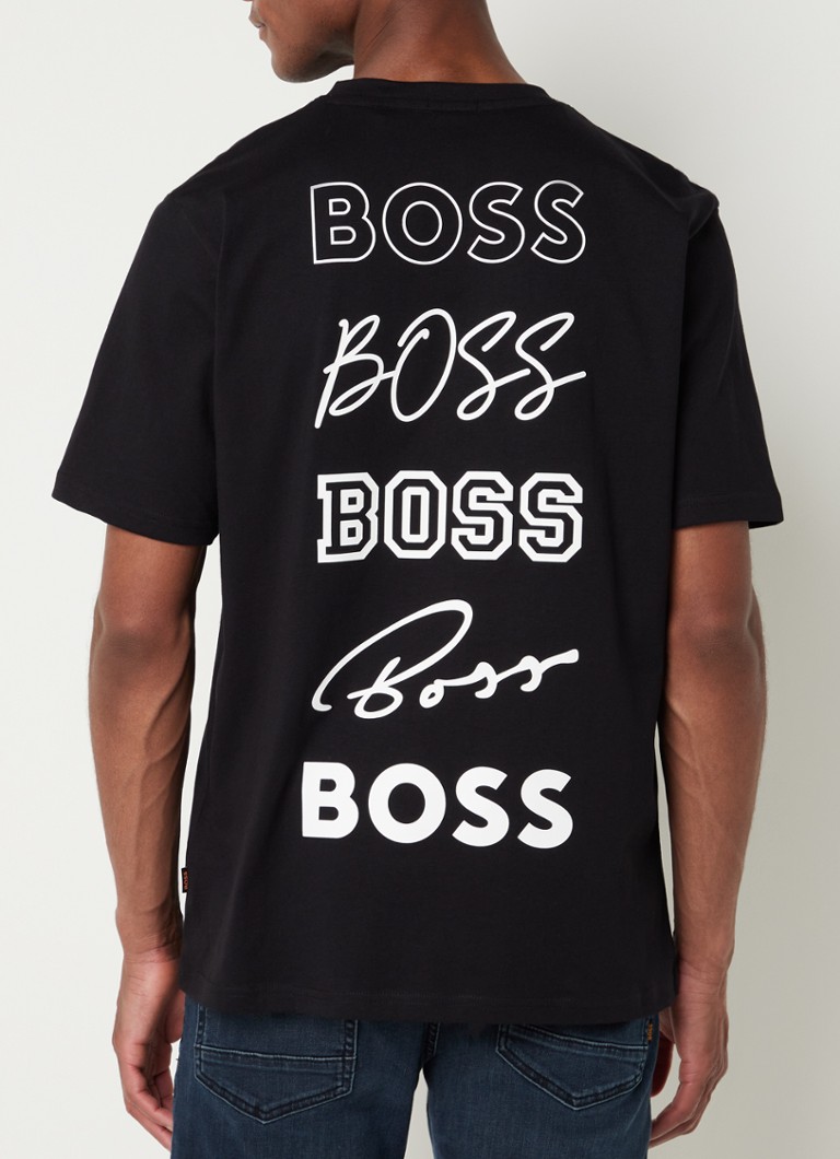 HUGO BOSS Teeback Tshirt met logoprint • Zwart • de Bijenkorf
