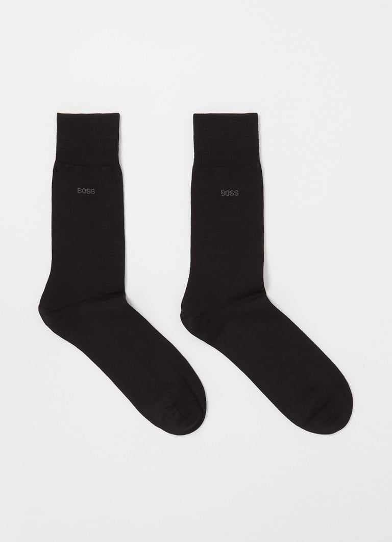 HUGO BOSS - William sokken in wolblend  - Zwart