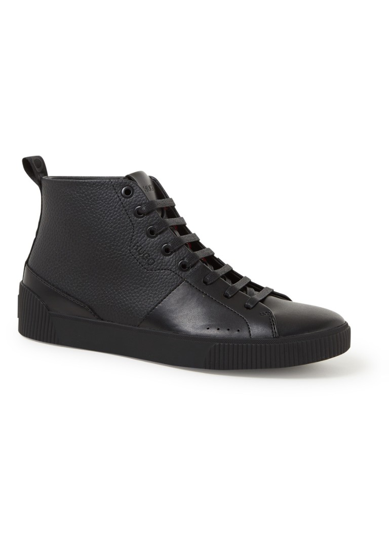 HUGO BOSS Zero Hito sneaker van leer ⢠Zwart ⢠de Bijenkorf