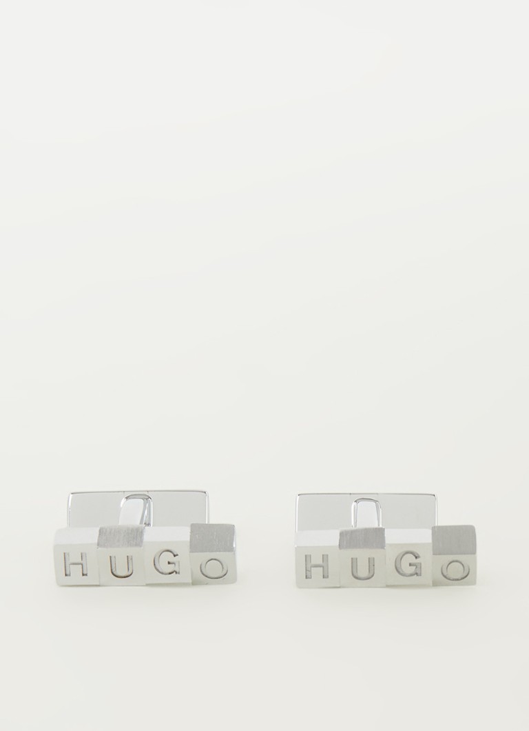 HUGO BOSS - E-Cubes manchetknopen met logo - Zilver