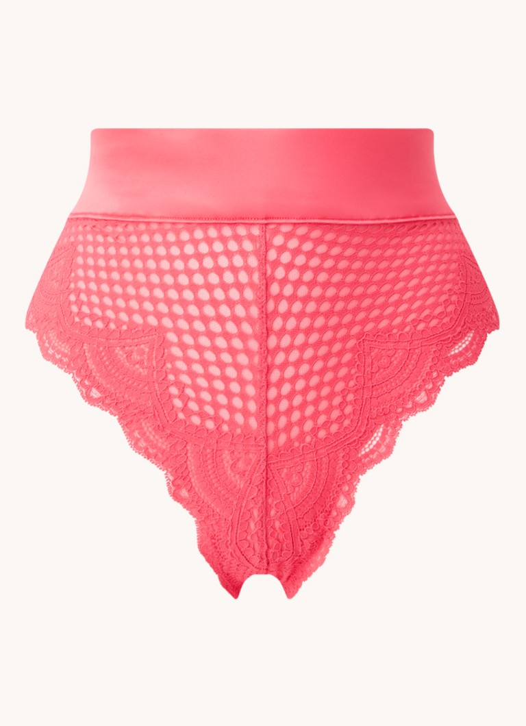 Veilig Aanvankelijk bevind zich Hunkemöller Bonnie high waisted slip van kant met satijnen band • Koraalroze • de Bijenkorf Veilig Aanvankelijk bevind zich Hunkemöller Bonnie high waisted slip van kant met satijnen band • Koraalroze • de Bijenkorf