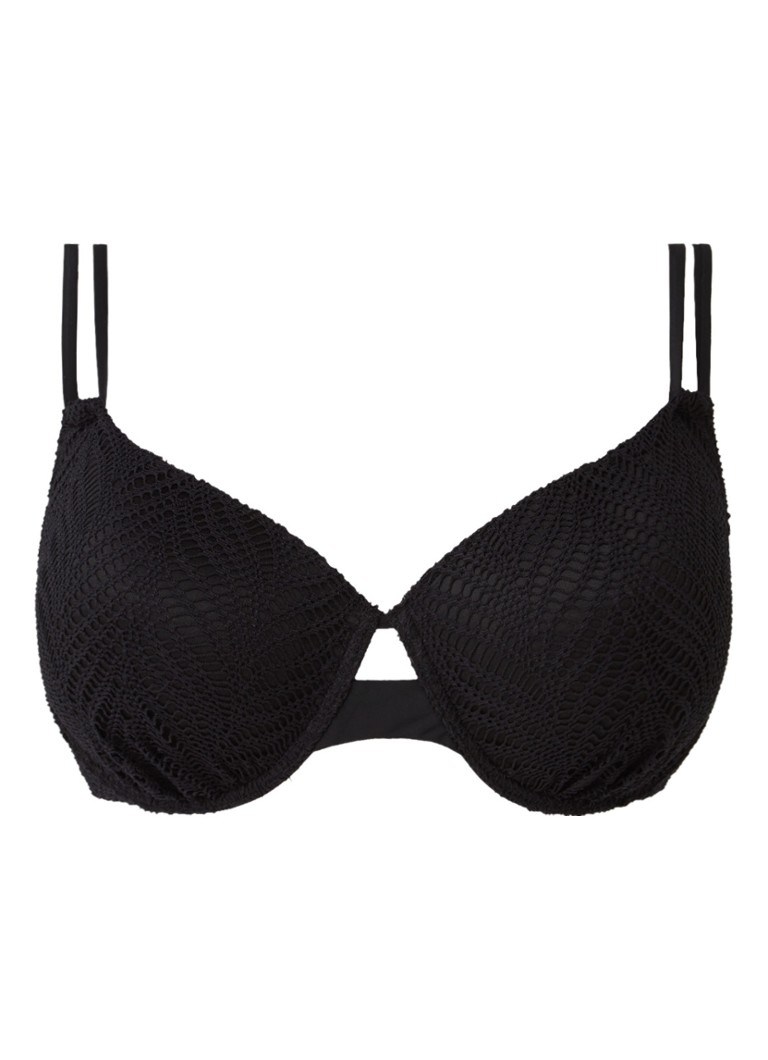 Hunkemöller Pacific beugel bikinitop van kant • Zwart • de