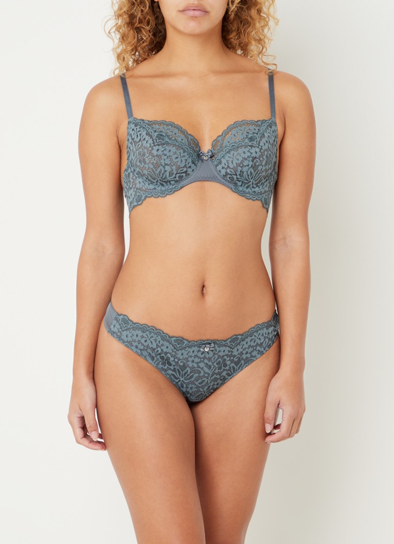 Hunkemöller Rose beugel bh van kant • Grijs • de Bijenkorf