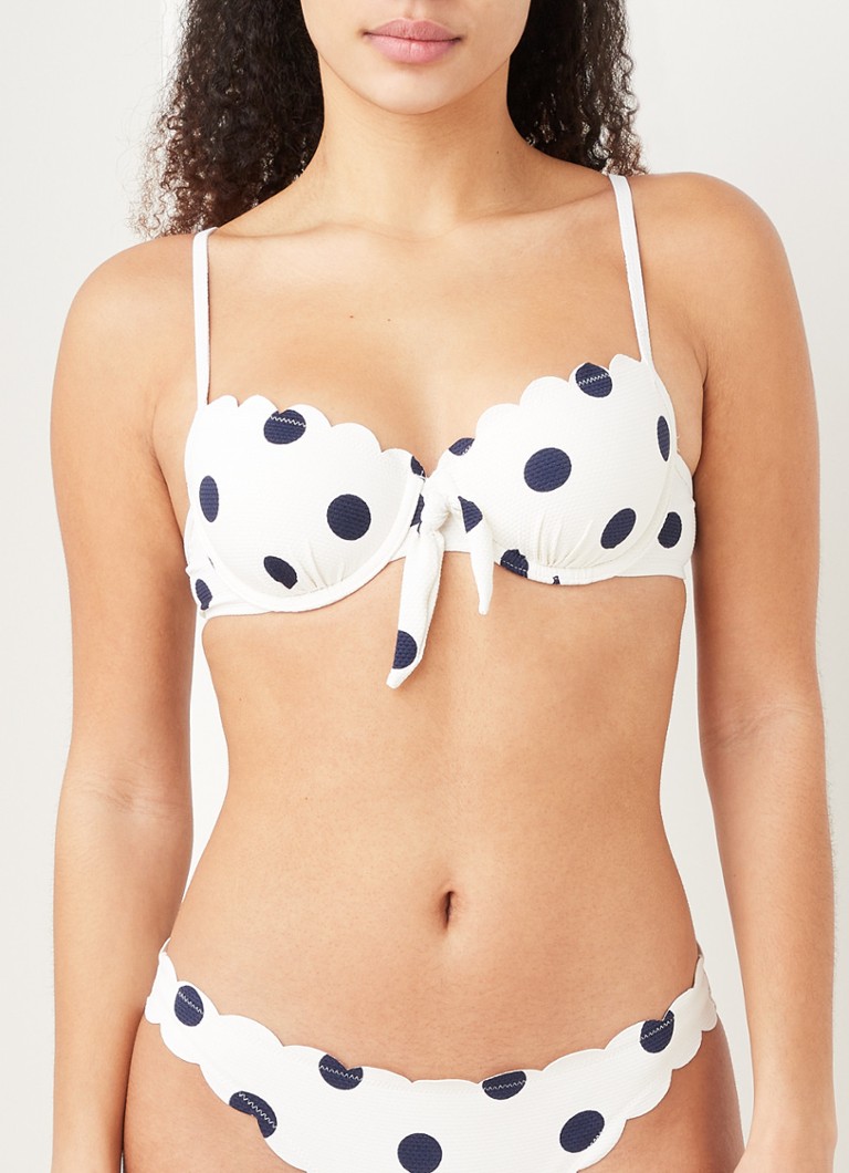 Hunkemöller Scallop beugel bikinitop met stippenprint