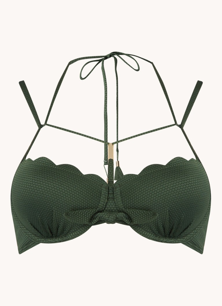 Hunkemöller Scallop bikinitop met beugel en structuur