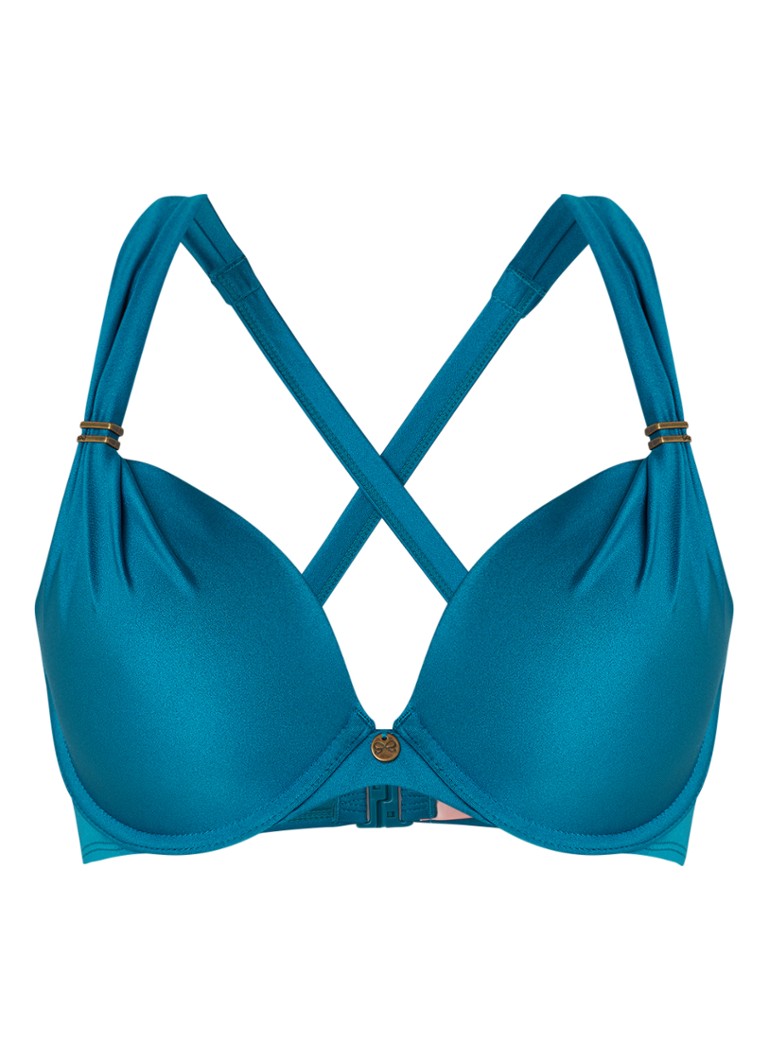 Hunkemöller Sunset Dreams beugel bikinitop • Petrolgroen