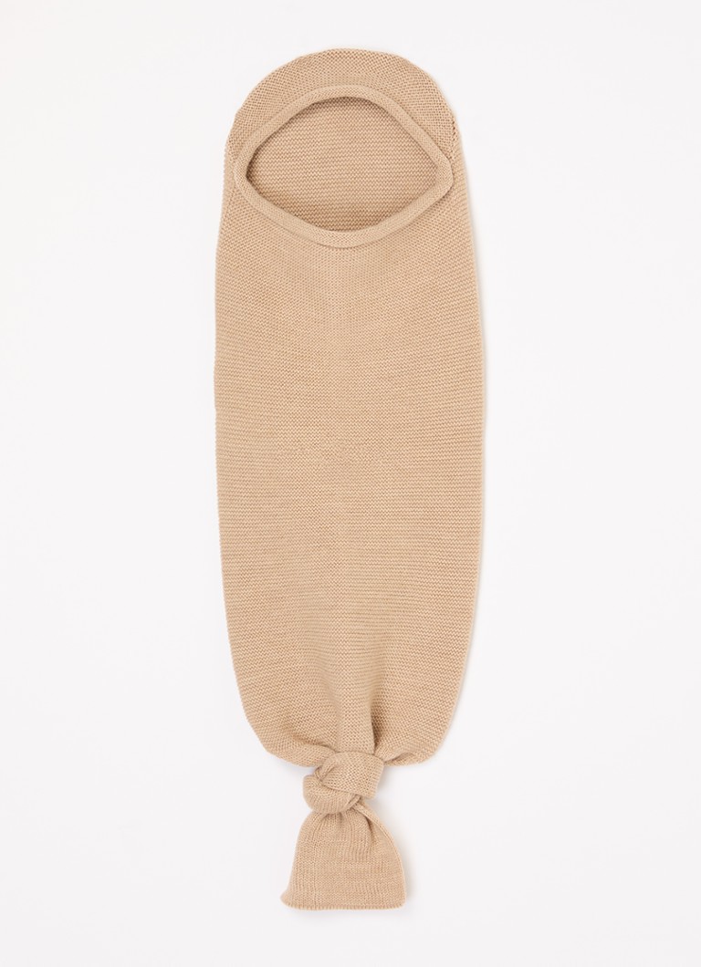 Hvid - Cocoon van merino wol - Zand