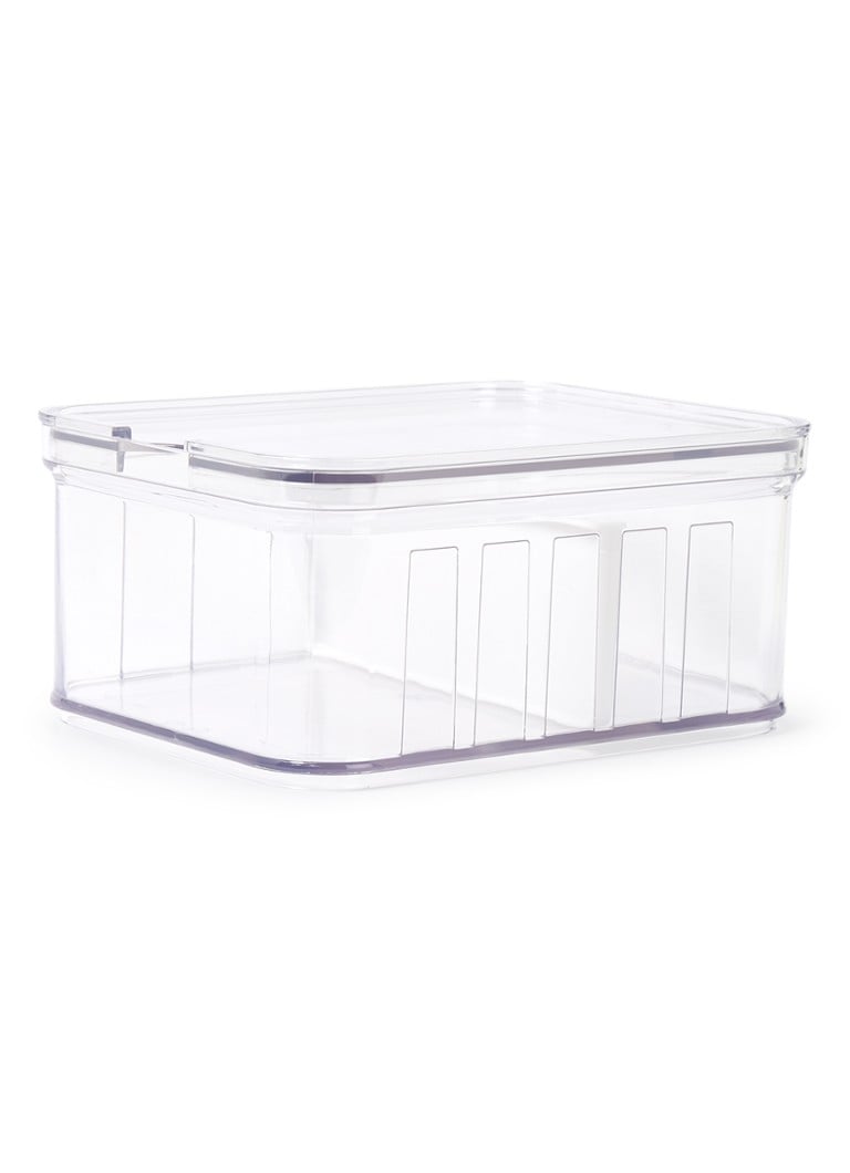 iDesign - Crisp koelkast opbergbox met verdeler 16,5 x 21,6 cm - Transparant