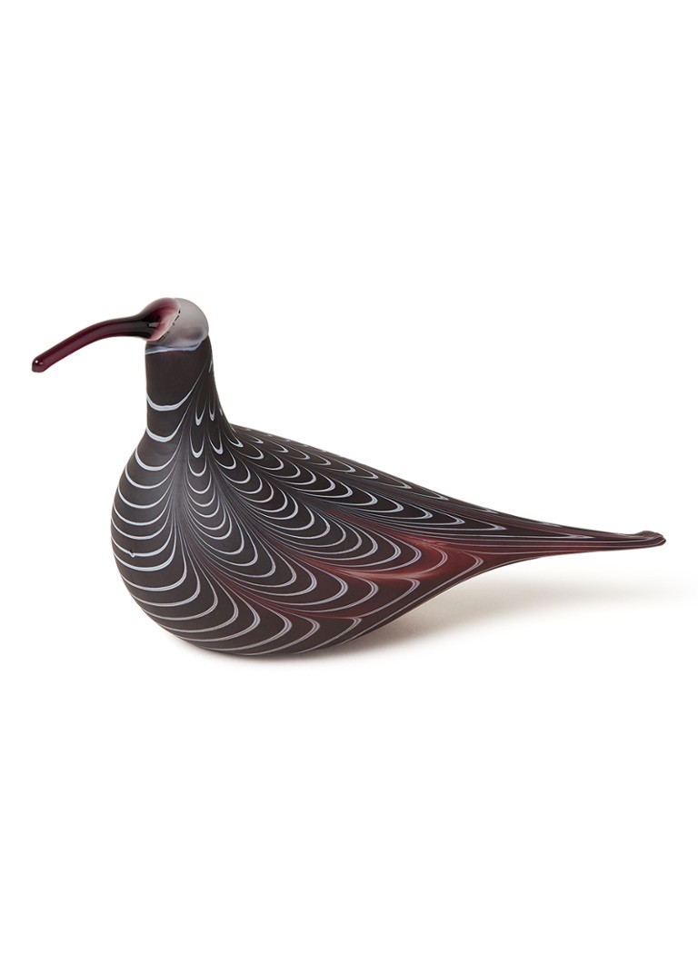 iittala - Wulp vogel van glas 28 cm - Bordeauxrood