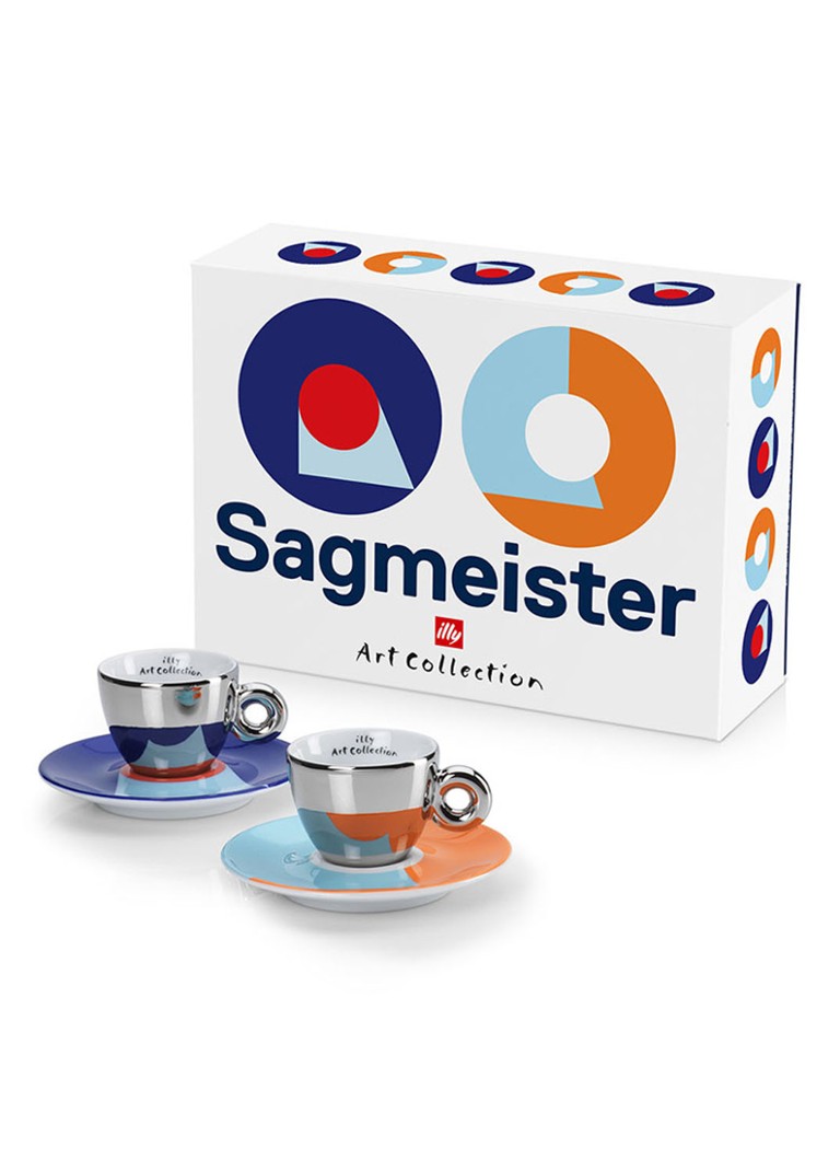 Moreel Vereniging reguleren illy illy Art Collection Stefan Sagmeister espressokopje en schotel 6 cl  set van 2 • Oranje • de Bijenkorf