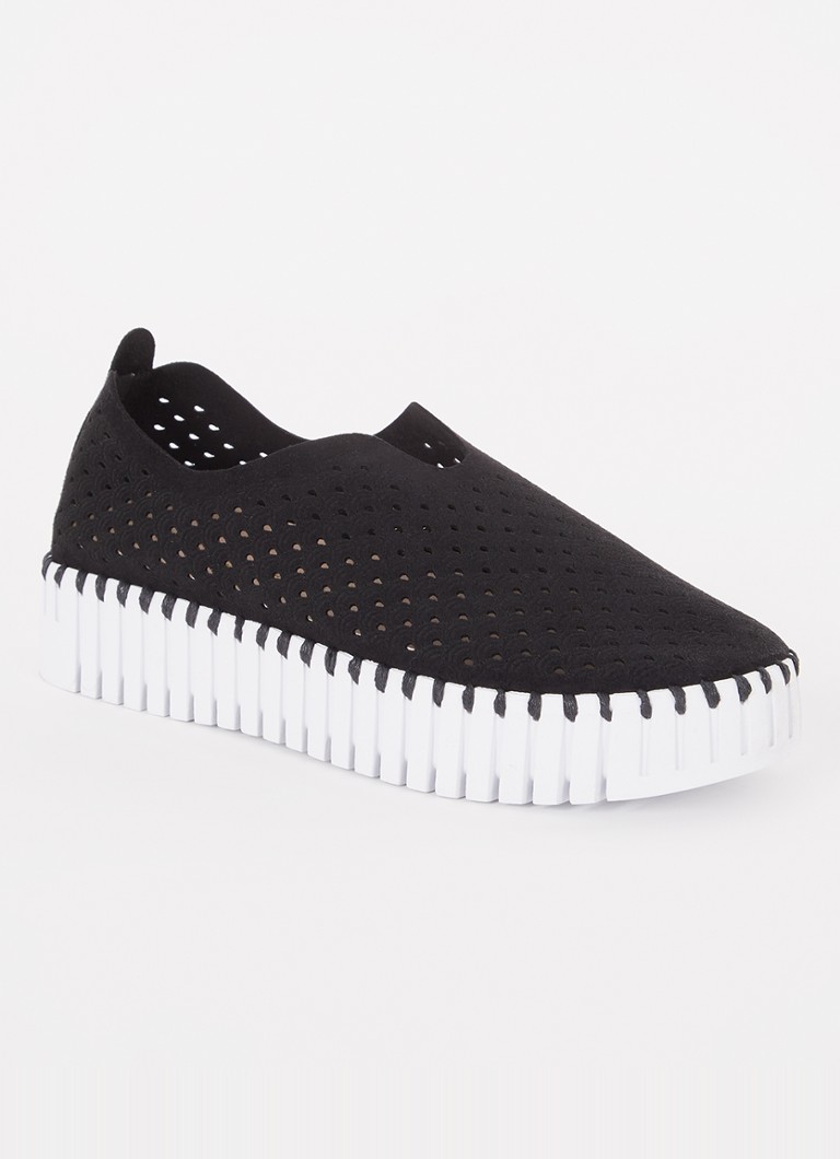 Ilse Jacobsen - Tulip slip-on met cut-out detail  - Zwart