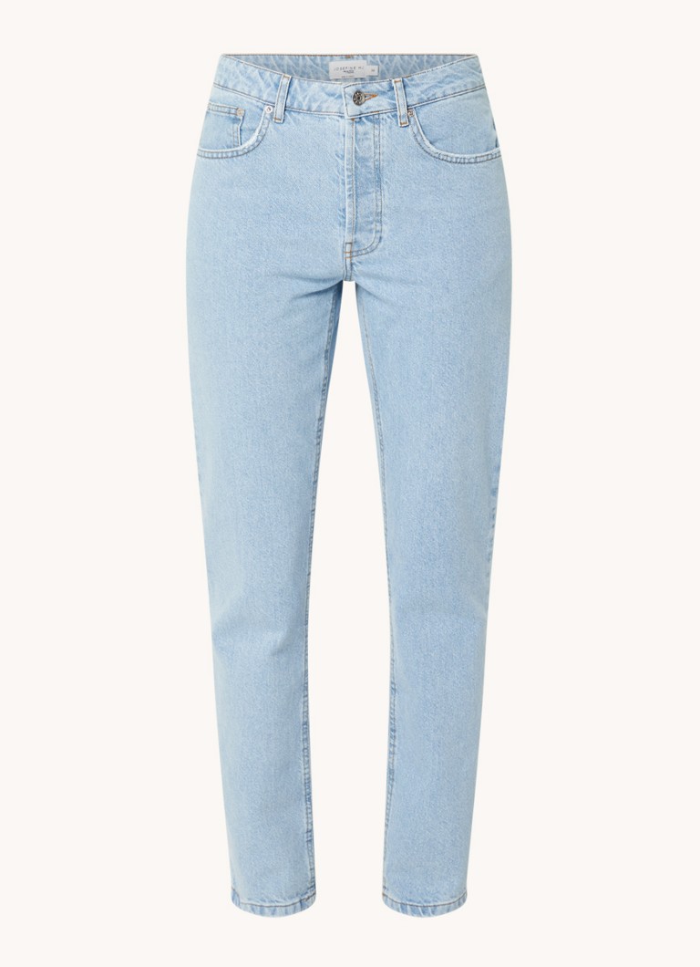 NA-KD Gerade geschnittene Jeans mit hohem Bund und heller Waschung