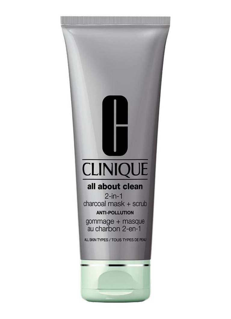 Clinique Masque Charcoal All About Clean 2-in-1 + Gommage - pour le visage et gommage 100 ml