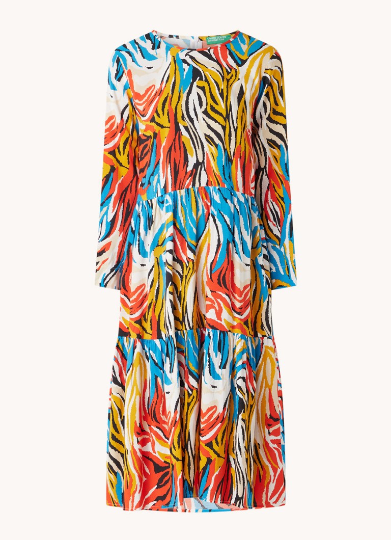 United Colors of Benetton Midi jurk met kleurrijke all over print online kopen