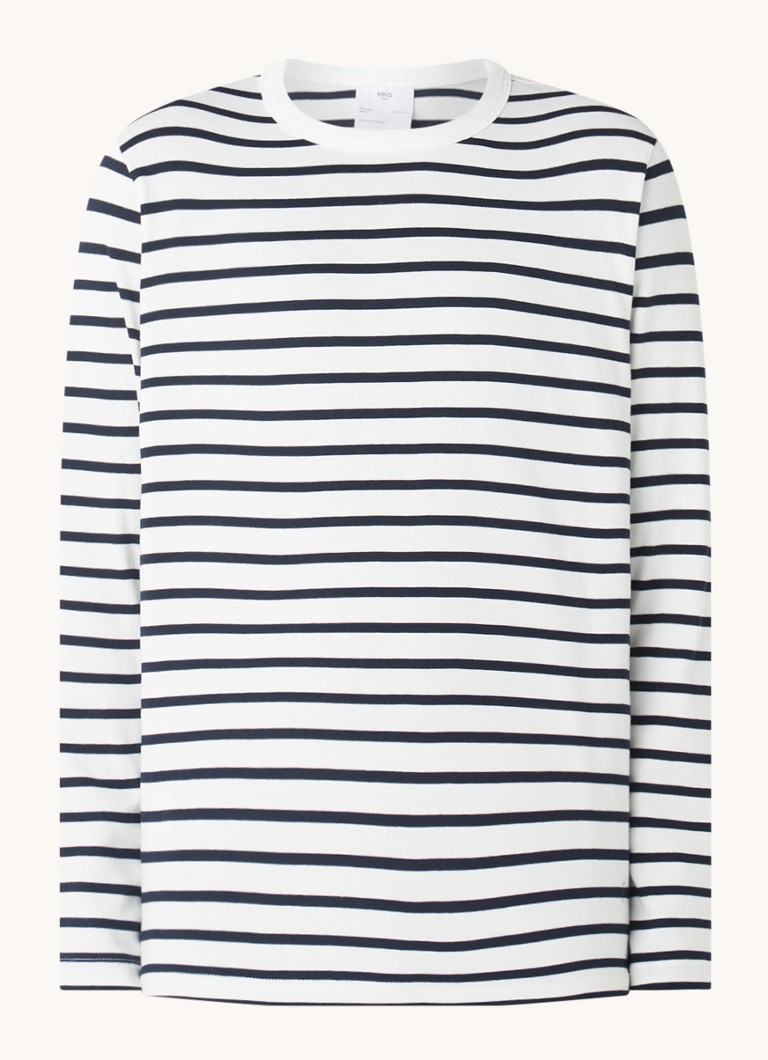 mango man Gestreept T shirt met lange mouwen