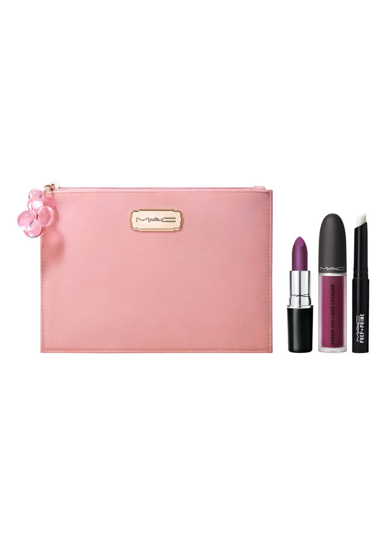 MAC Cosmetics Holiday Collection 2022 Kisses & Bows Lip Kit: Purple