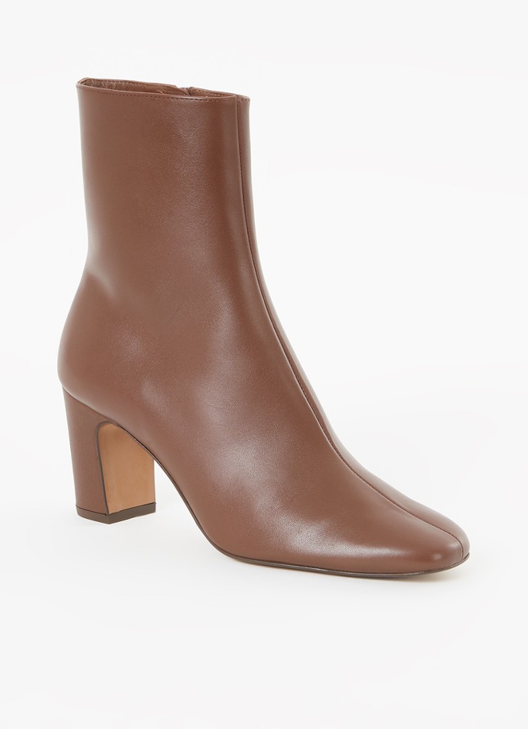 Whistles Holan enkellaarsje van leer met doorgestikte details