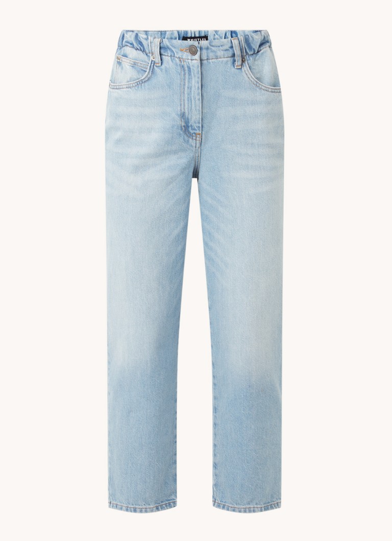 Whistles High waist straight leg cropped jeans van biologisch katoen