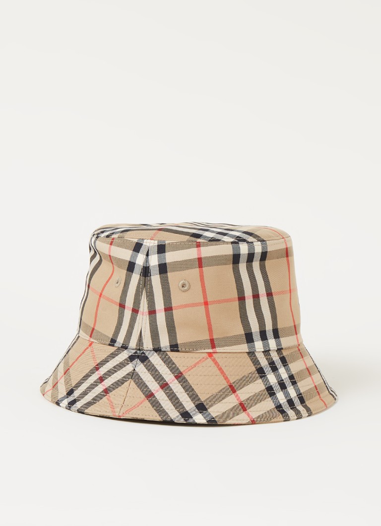 BURBERRY Bucket hoed met ruitdessin