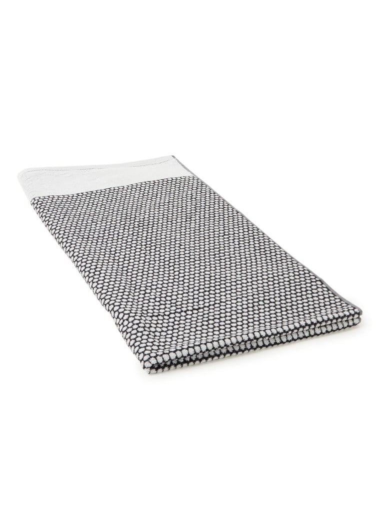 Mette Ditmer Grid badhanddoek 70x140 cm Zwart off white online kopen
