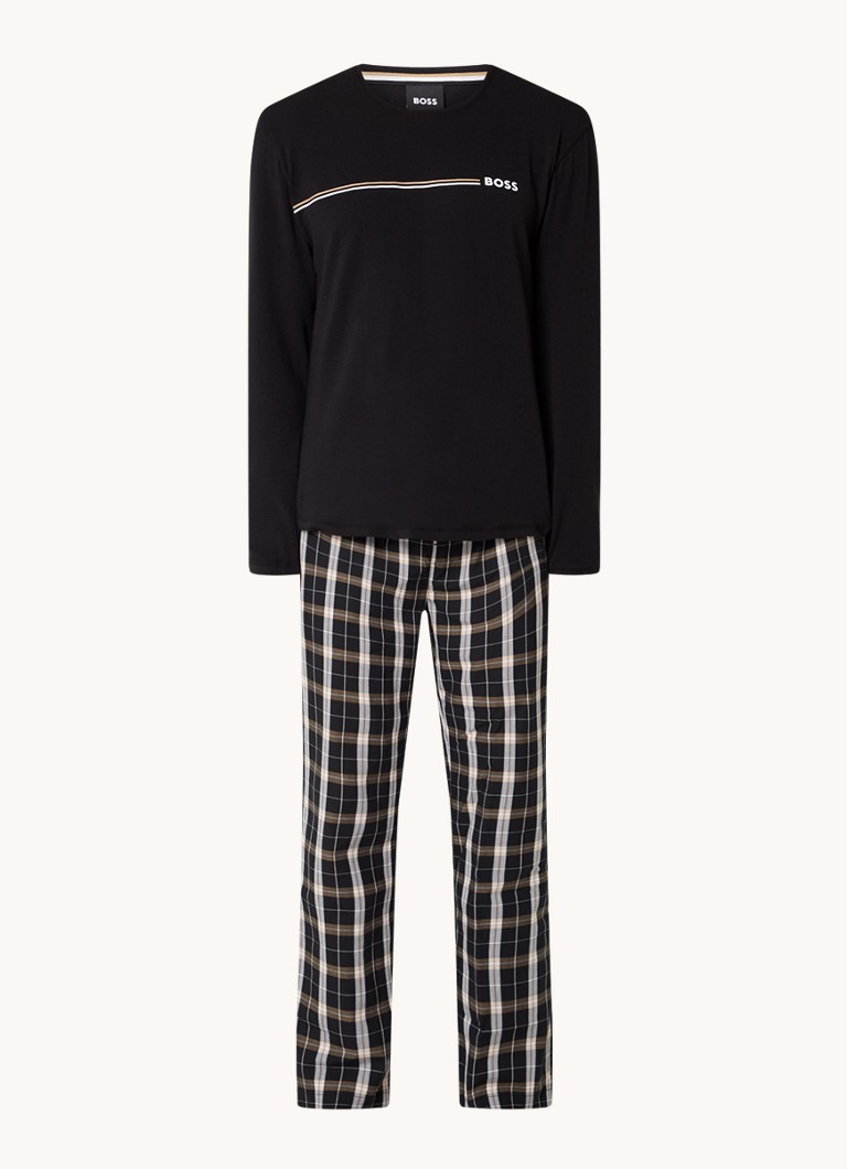HUGO BOSS Urban pyjamaset met ruitdessin