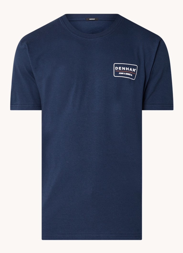 Denham Creston T-shirt met logo- en backprint