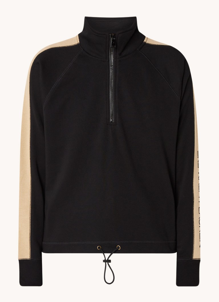 Ralph Lauren Sweater met halve rits en logoprint