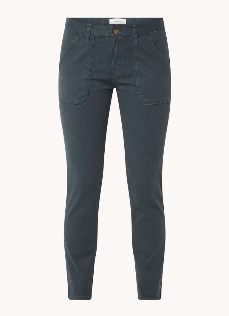 BA&SH Csally mid waist slim fit cropped jeans met gekleurde wassing