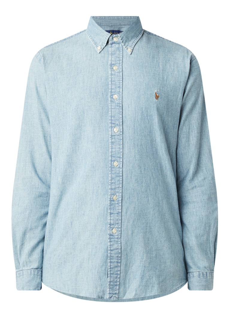 Ralph Lauren Custom fit button down-overhemd van denim