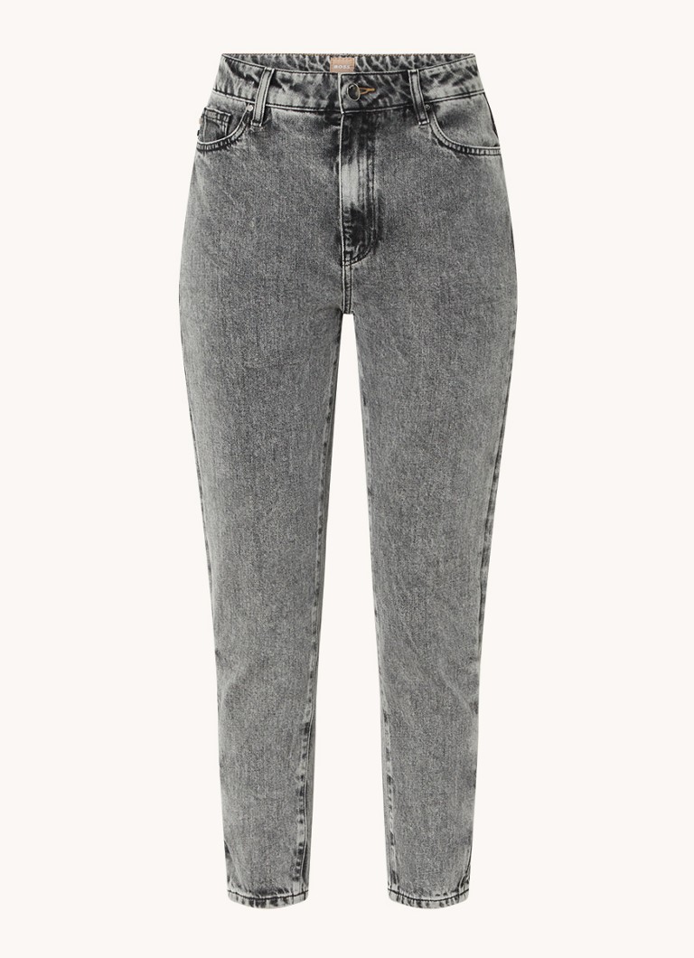 HUGO BOSS High waist tapered cropped mom jeans