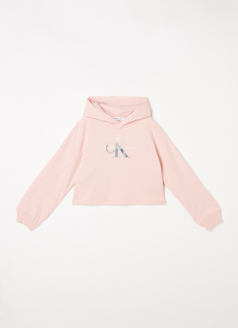 Calvin Klein Cropped hoodie met logoprint